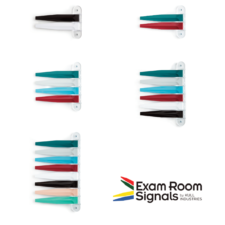 Doctors Offices 3 Short, Designer, 2 Exam Room Signals Medical Door Flags for Hospitals Clinics Kull Industries